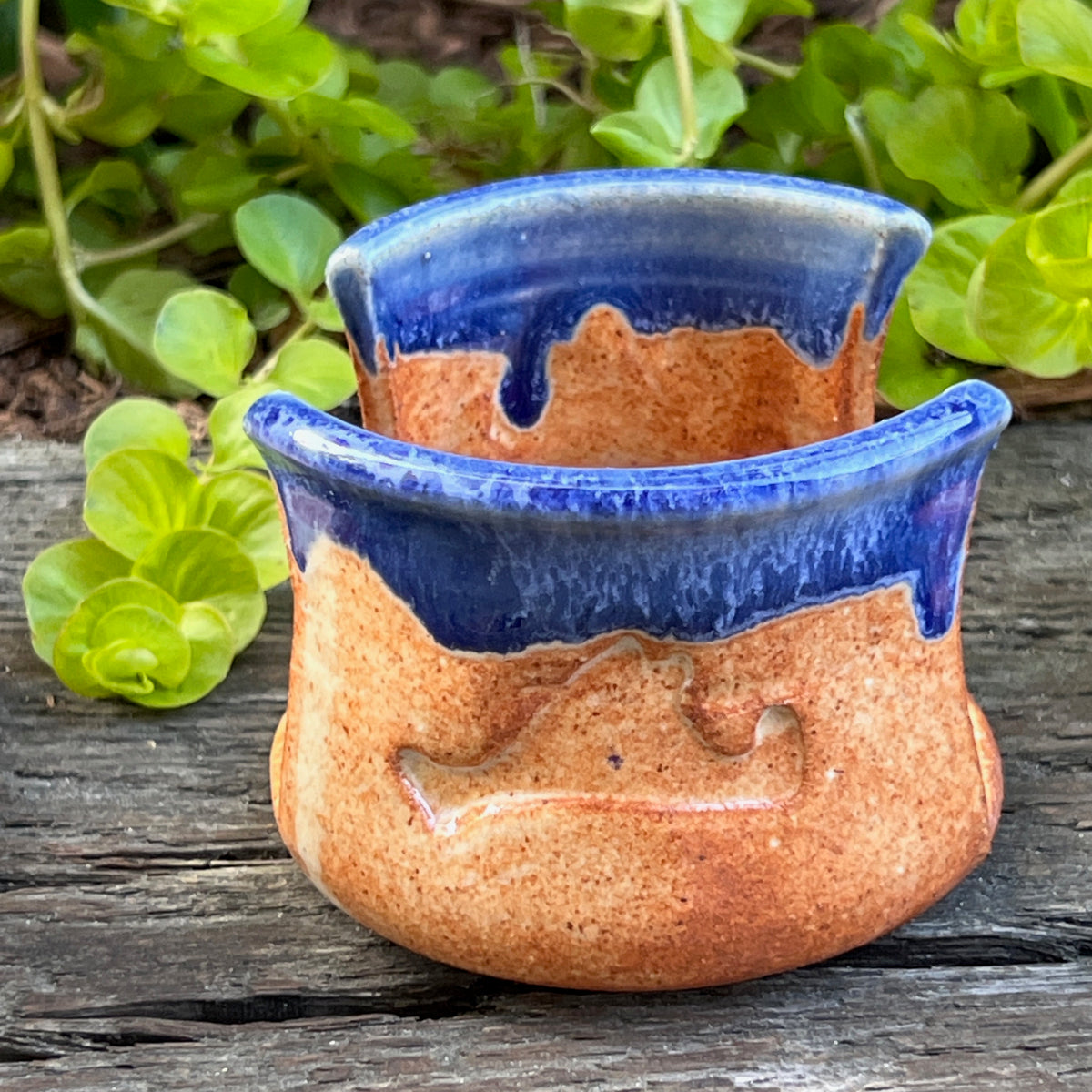 Bird Sponge Holder in Aqua Mist — Back Bay Pottery