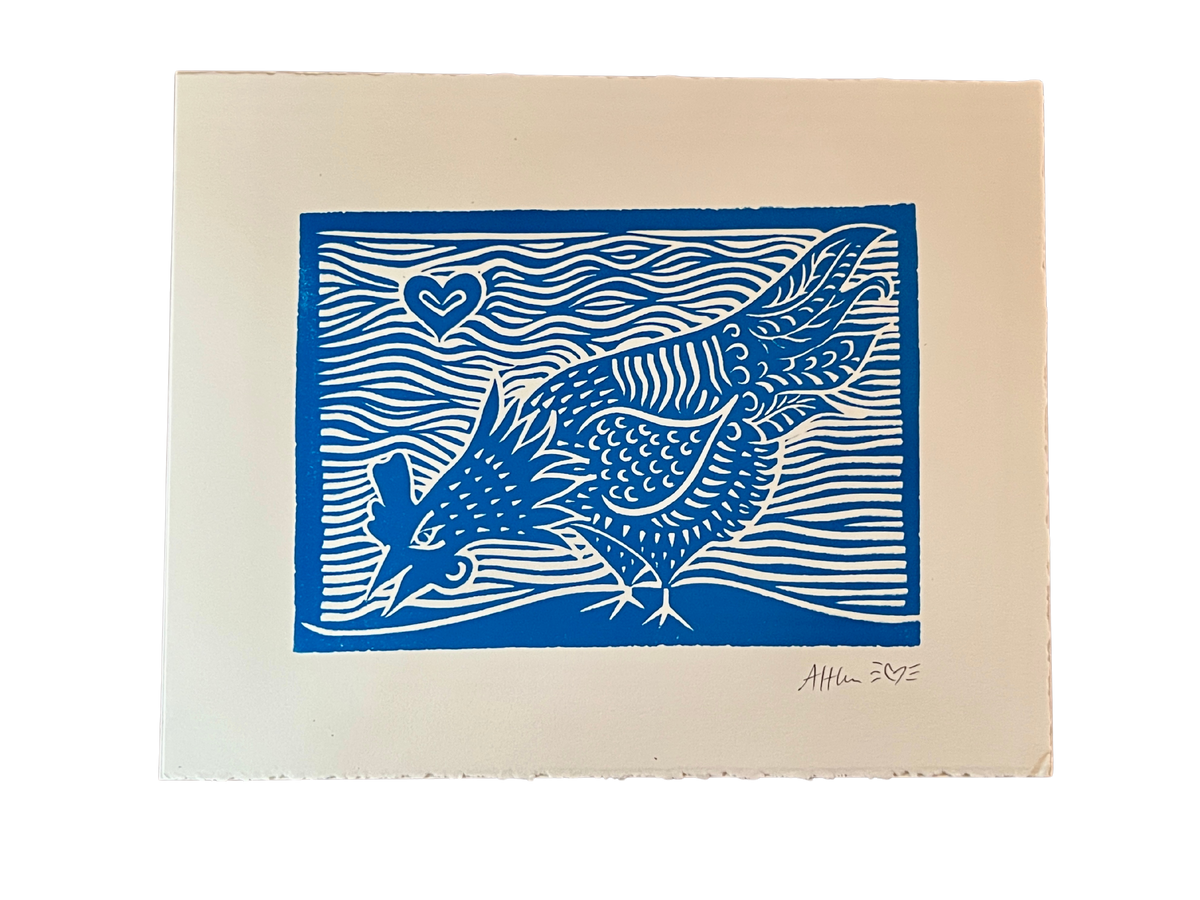 Althea Designs Print Rooster with Heart – Martha's Vineyard Made