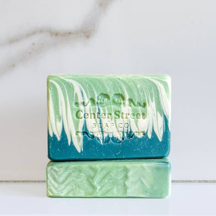Center Street Soap Co - Spearmint + Eucalyptus Vegan Handmade Bar Soap - 4oz