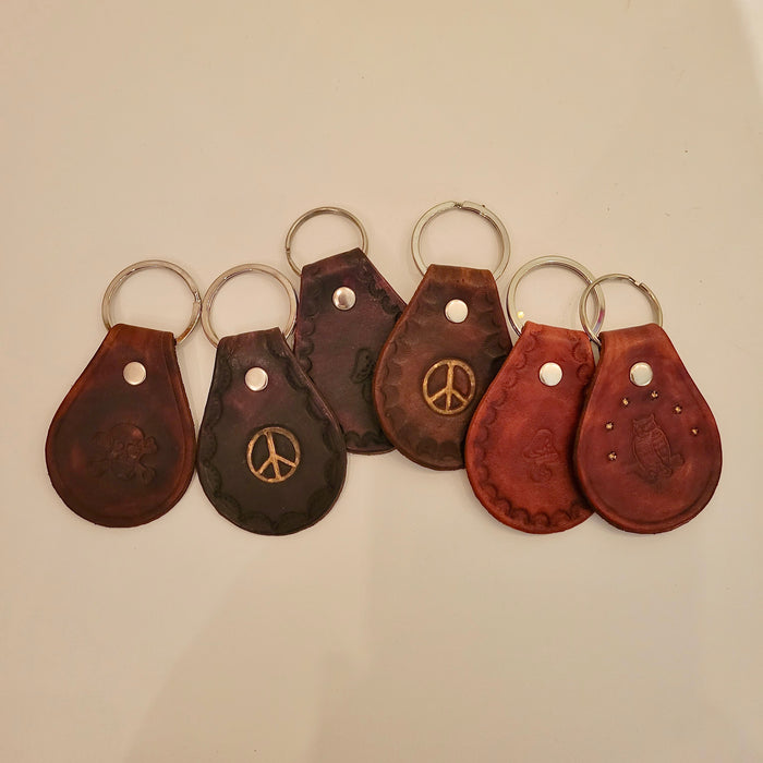 Stamped Leather Key Chain