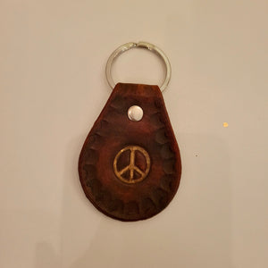 Stamped Leather Key Chain