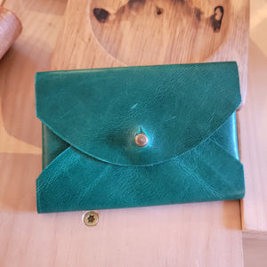 Leather Card Holder with a Clasp
