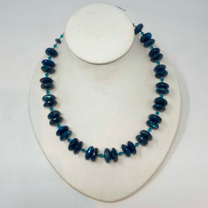 A blue toned necklace