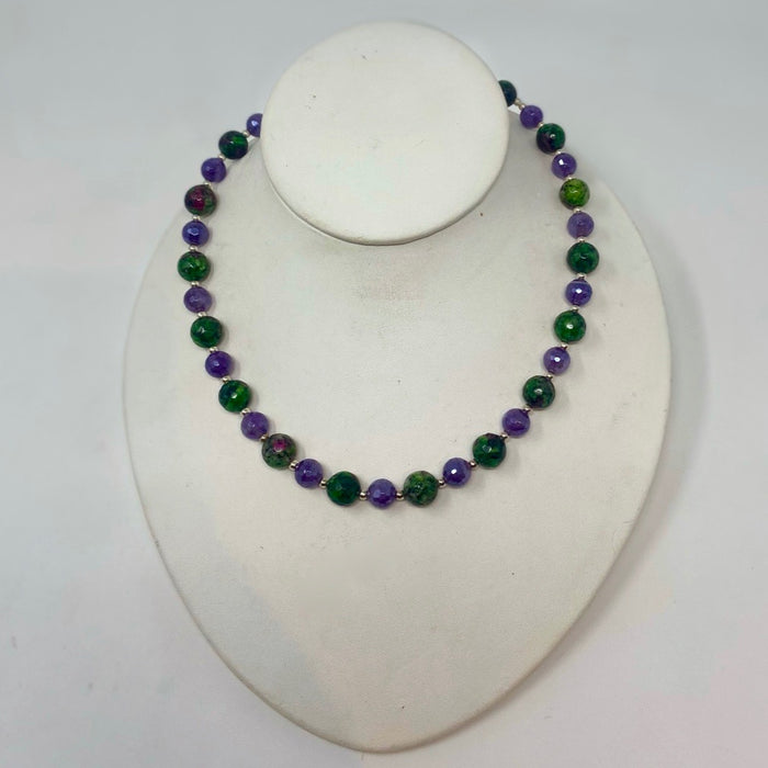 Ruby Zoisite Amethyst Necklace