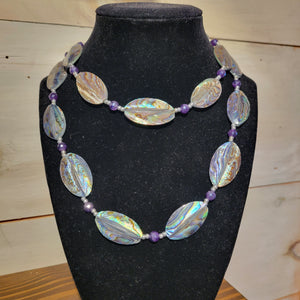 Abalone and Amethyst Necklace