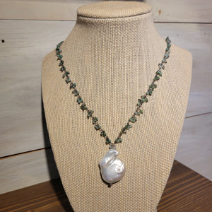 Chrysoprase Pearl Necklace