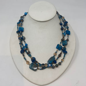 A blue layered necklace