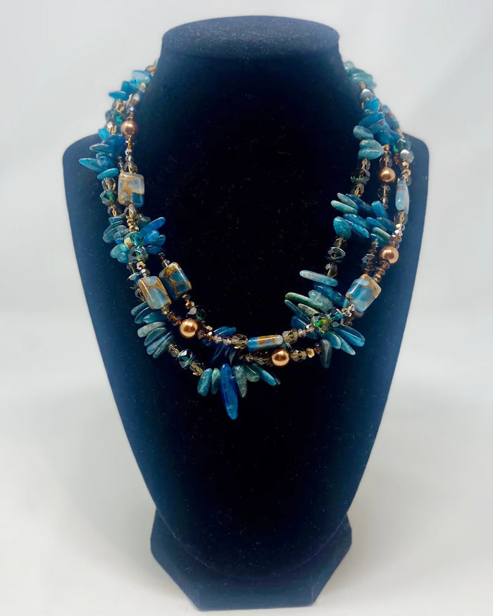 Bronze Glass Necklace