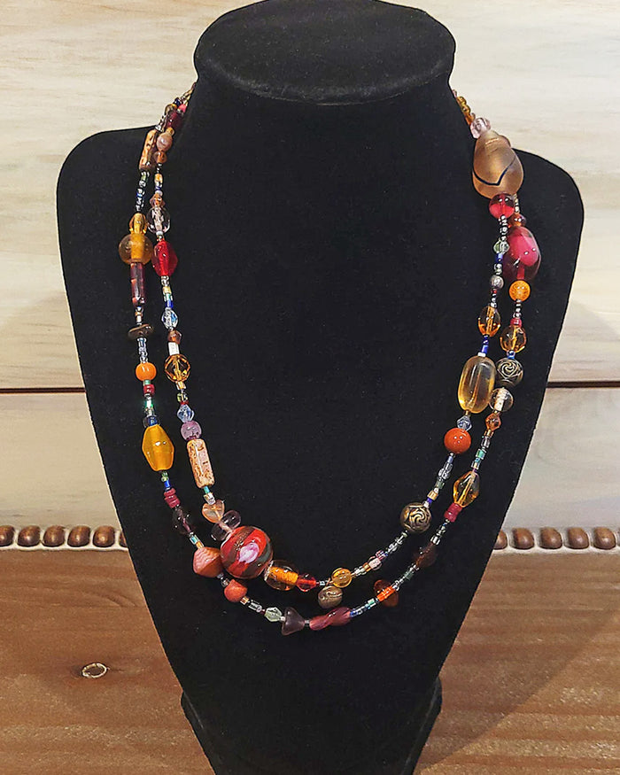 Austin Designs Chunky Bead Wrap Necklace