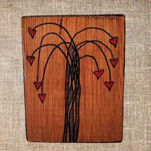 Block Mounted Heart Tree Collages