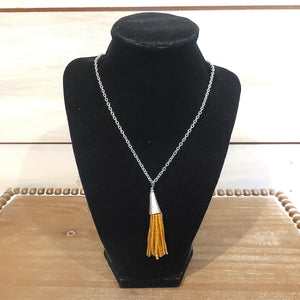 Tassel Necklace with Adjustable Chain