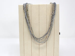 Layered Crystal Beaded Necklace