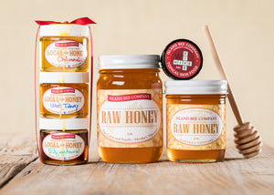 Your favorite raw honey, harvested by Island Bee Company. Available in 4oz, 9oz jars or 1 lb jars 