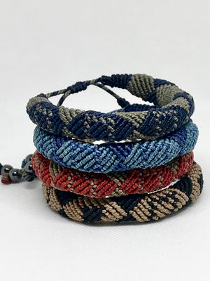The collection of Macrame Bracelets 