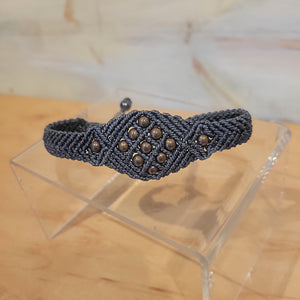 A gray woven bracelet
