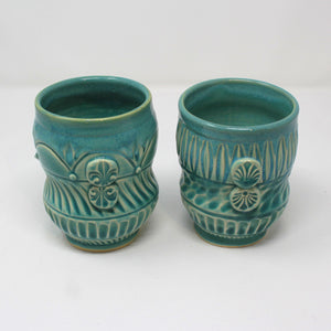 Carved Ceramic Tumbler Cup